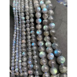 Каменные бусины, Лабрадор, 5А, люкс, шарик гладкий, 6 мм, длина нити 38 см