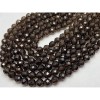 Каменные бусины, Раухтопаз, Дымчатый Кварц, люкс, шарик огранка (рок), 8 мм, длина нити 38 см