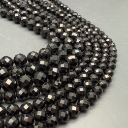 Каменные бусины, Шпинель, Люкс, шарик огранка, 8 мм, длина нити 19 см