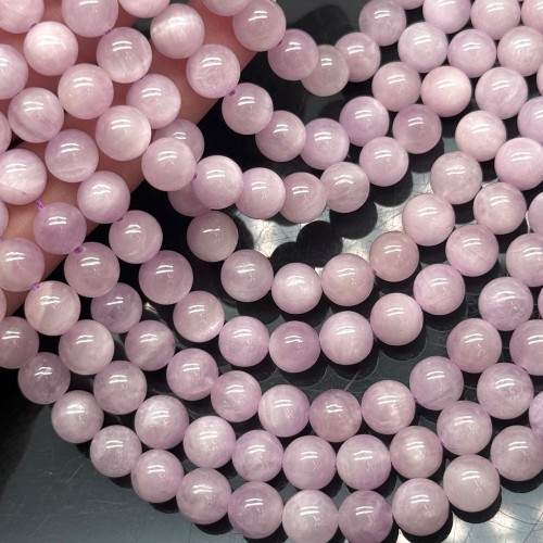 Каменные бусины, Кунцит, шарик гладкий 8 мм, длина нити 19 см