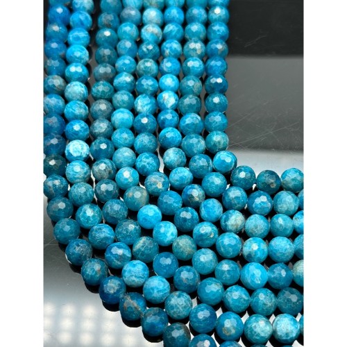Каменные бусины, Апатит, шарик огранка, 8 мм, длина нити 38 см