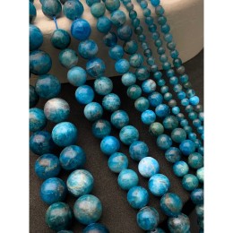 Каменные бусины, Апатит, шарик гладкий, 6 мм, длина нити 38 см