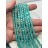 Каменные бусины, Амазонит, люкс, кубик, зеркальная огранка, 4,5 мм, длина нити 39 см