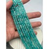 Каменные бусины, Амазонит, люкс, кубик, зеркальная огранка, 4,5 мм, длина нити 39 см