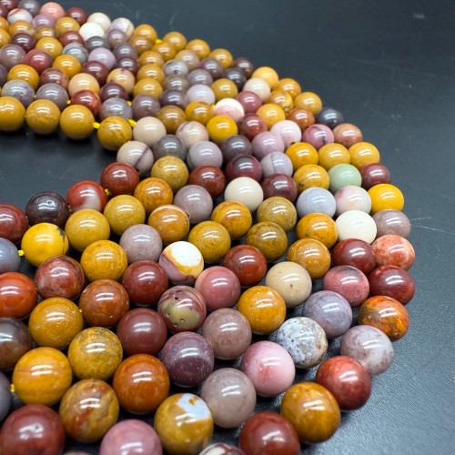 Каменные бусины, Яшма мукаит, шарик гладкий 8 мм, длина нити 38 см