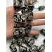 Дзи, Сосуд Изобилия, Агат, чёрный, тонированный, 22х14 мм, цена за 1 бусину арт. 14873