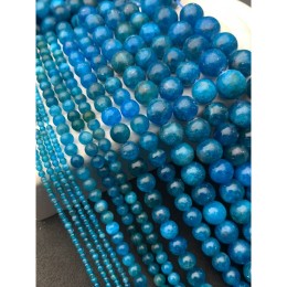 Каменные бусины, Апатит, люкс, шарик, гладкий, 8-8,5 мм, длина нити 38 см
