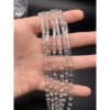 Каменные бусины, Горный хрусталь, трубочки, 8х6 мм, длина нити 38 см