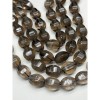 Каменные бусины, Раухтопаз, Дымчатый Кварц, фриформы, овал огранка, 16х12 мм, длина нити 38 см
