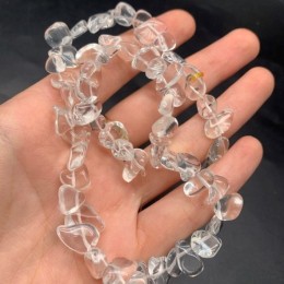 Каменные бусины, Горный хрусталь, фриформы, 14х10 мм, длина нити 38 см