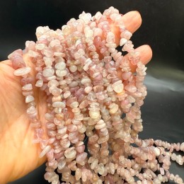 Каменные бусины, Розовый Кварц, Мадагаскарский, фриформы, 8х5 мм, длина нити 80 см
