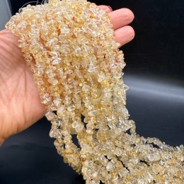 Каменные бусины, Цитрин, фриформы, 5х8 мм, длина нити 78 см