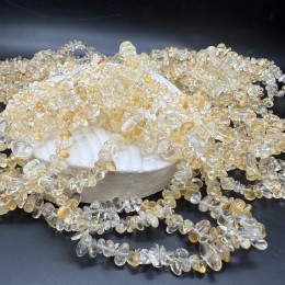 Каменные бусины, Цитрин, фриформы, 5х8 мм, длина нити 78 см