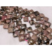 Каменные бусины, Родонит, дендритовый, клевер, в огранке, 13х6 мм, длина нити 19 см, 15 бусин арт. 16706