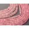 Каменные бусины, Розовый Кварц, кубик гладкий, 6х6 мм, длина нити 38 см