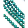Каменные бусины, Хризоколла, шарик гладкий, 10 мм, длина нити 19 см