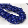Каменные бусины, Лазурит, люкс, кубик, зеркальная огранка, 2,5х2,5 мм, длина нити 38 см