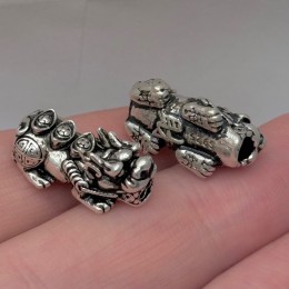 Пияо №49, тайское серебро, размер 19х10 мм, цена за 1 шт.