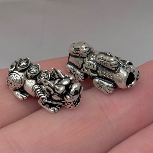 Пияо №49, тайское серебро, размер 19х10 мм, цена за 1 шт.