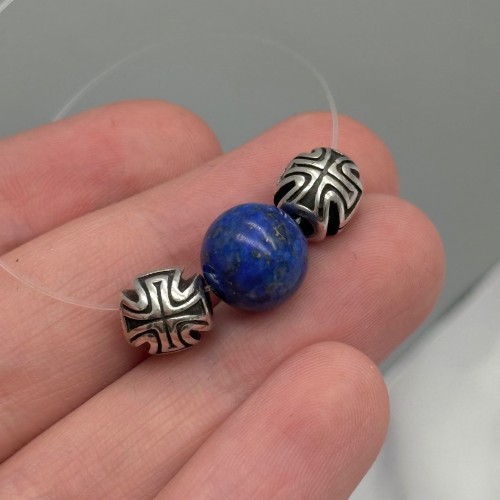 Бусина, разделитель, тайское серебро, размер 9 мм, цена за 1 шт.