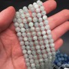 Каменные бусины, Аквамарин, Голубой Берилл, шарик гладкий, 6-6,5 мм, длина нити 38 см
