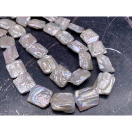 Каменные бусины, Жемчуг, барочный, размер 24х19 мм, цена за 2 шт.