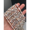 Каменные бусины, Жемчуг, микс цветов, №2, размер 6-7 мм, длина нити 35 см