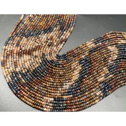 Каменные бусины, Петерсит, подобранный, люкс, рондель огранка, 2х3 мм, длина нити 38 см