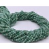 Каменные бусины, Зелёный берилл, Изумруд, люкс, рондель огранка, 2х3 мм, длина нити 38 см