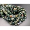 Каменные бусины, Яшма, зелёная, индийская, фриформы, 10х9 мм, длина нити 38 см