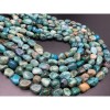 Каменные бусины, Хризоколла, фриформы, 11х8 мм, длина нити 38 см