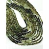 Каменные бусины, Турмалин, зелёный микс, шарик огранка, 3,5 мм, длина нити 38 см