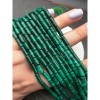 Каменные бусины, Малахит (Конго), люкс, трубочки (столбики), 4х9 мм, 41-42 бусины, длина нити 38 см
