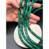 Каменные бусины, Малахит (Конго), люкс, трубочки (столбики), 8х12 мм, 16 бусины, длина нити 19 см