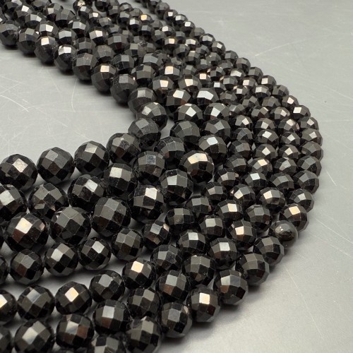 Каменные бусины, Шпинель, Люкс, шарик огранка, 6 мм, длина нити 38 см