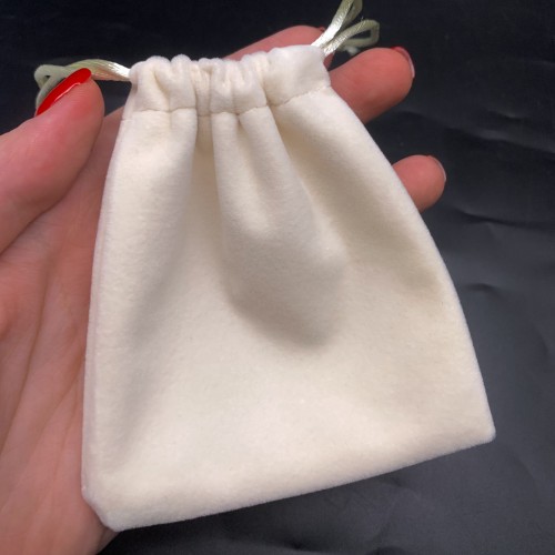 Мешочек, люкс, бархат, размер 12 х 10 см, светло-бежевый