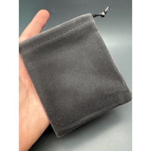 Мешочек, люкс, бархат, размер 12 х 10 см, темно-серый