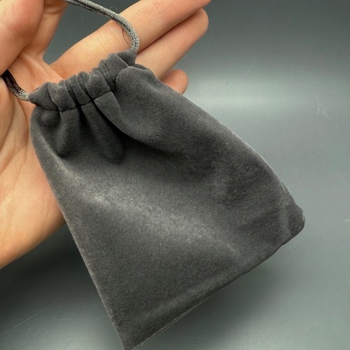 Мешочек, люкс, бархат, размер 12 х 10 см, темно-серый