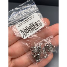 Каллоты, скуфейки, люкс, качество ААА, латунь родий, 4 мм, цена за 20 шт