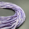 Каменные бусины, Перламутр сиреневый, тонированный, столбики (трубочки), 13х4 мм, длина нити 38 см