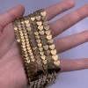 Каменные бусины, Гематит синтетический, золото, сердечки, 4 мм, длина нити 38 см