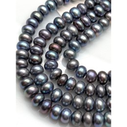 Каменные бусины, Жемчуг, павлин, 8-9 мм, длина нити 36 см