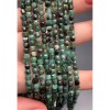 Каменные бусины, Зеленый берилл, изумруд, ювелирная огранка, кубик, 4,5х4,5 мм, длина нити 38 см