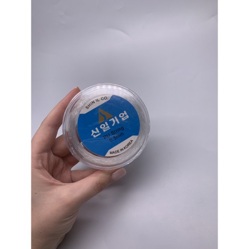 Леска-резинка, Люкс, бесцветная, прозрачная, толщина 0,5 мм, цена за 1 катушку