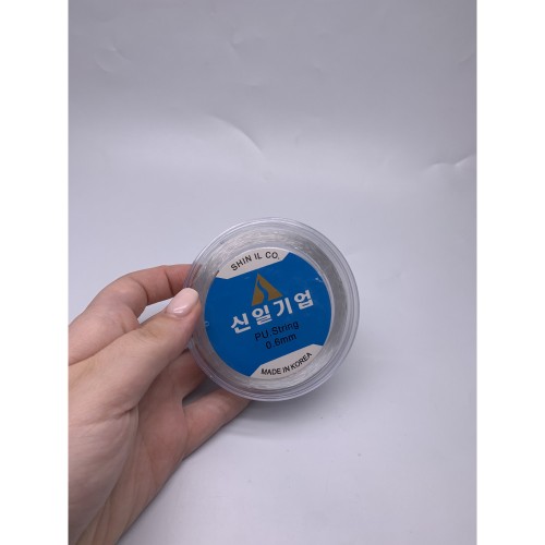 Леска-резинка, Люкс, бесцветная, прозрачная, толщина 0,6 мм, цена за 1 катушку