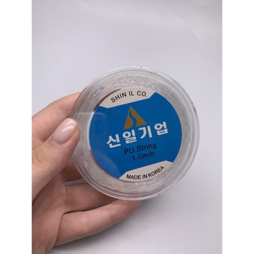 Леска-резинка, Люкс, бесцветная, прозрачная, толщина 1 мм, цена за 1 катушку