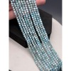 Каменные бусины, Ларимар, люкс, кубик огранка, 4х4 мм, длина нити 39 см
