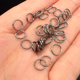 Колечки соединительные, разъёмные, латунь, цвет черный, размер 1х8 мм, цена за упаковку ( 20 шт.)