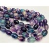 Каменные бусины, Флюорит полихромный, люкс, крупные бусины, бочонок, 14,5х10 мм, длина нити 19 см