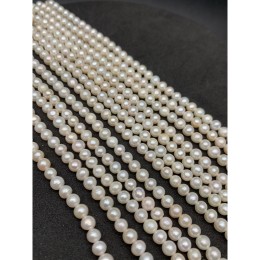 Каменные бусины, Жемчуг, размер 5,5 мм, длина нити 38 см